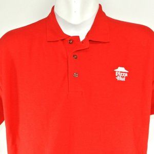 PIZZA HUT Red Polo Shirt Employee Uniform NEW Size M Medium